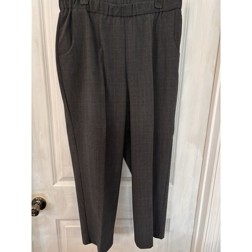 Sag Harbor Stretch Women’s Size 16W Dress Slacks Heather Gray Pockets Elastic